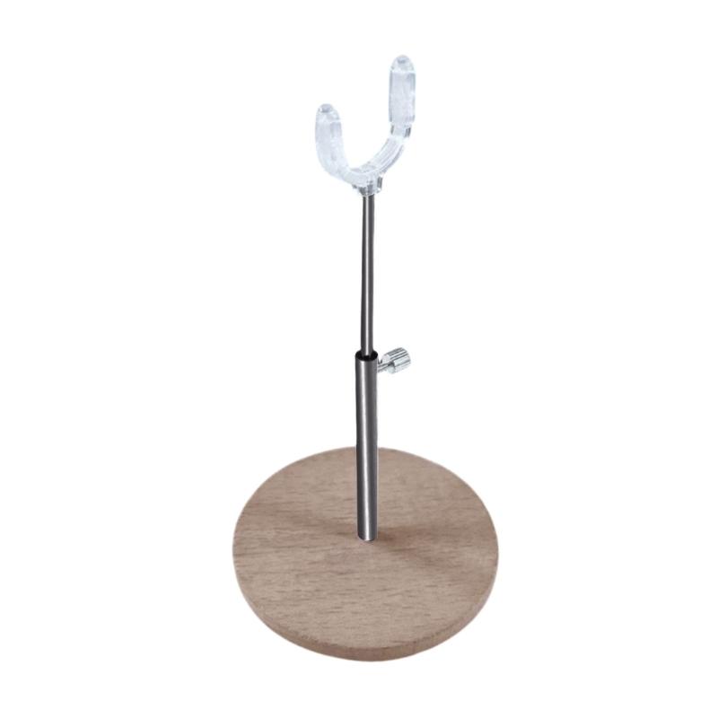 Versatile Doll Holder for Various Sizes Including Wooden Base Construction for Safe Use
