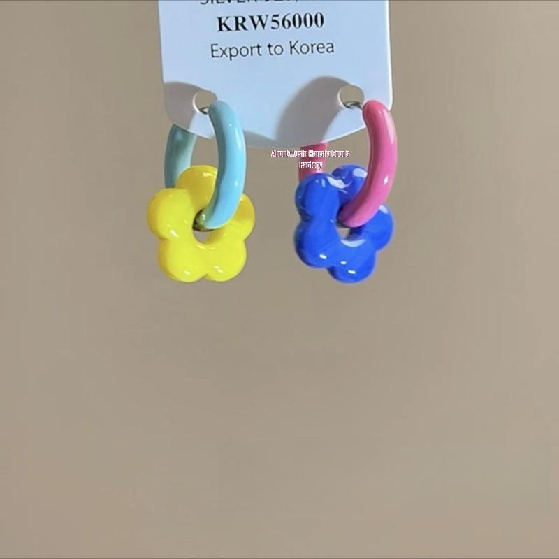 

Colorful Spring/Summer Women s Earrings: High-End Floral & Bead Vacation Style