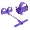 2 Tube Foot Pedal Pull Rope Elastic Leg Puller SitUp Abdominal Fitness Training Equipment(Purple )