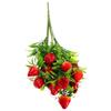 1pcs Artificial Strawberry Bunch Faux Fruit Stems Bright Lifelike Fake Strawberries For Vase Filling Home Party Decor Crafts