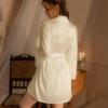 Pure Desire Style Silk-Like Robe, Sexy Pajamas, Erotic Lingerie, Lace Bathrobe, Silk Large Size Nightgown