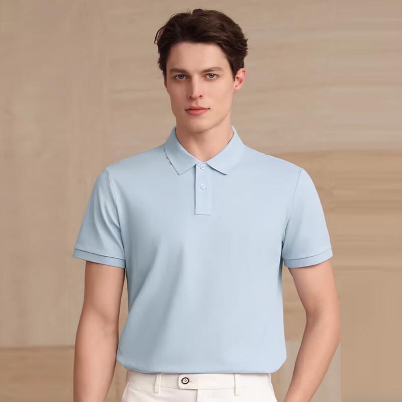 Men's Pure Cotton Antibacterial Cooling Mercerized Polo Shirt