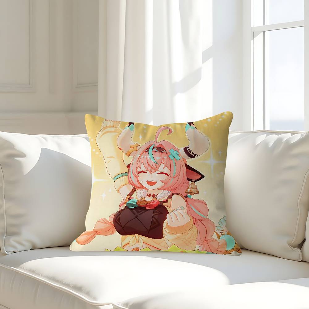 

Genshin V-Varesa Pillow Case Removable Washable Cushion Cover – All-Season Soft Linen 16x16Inch