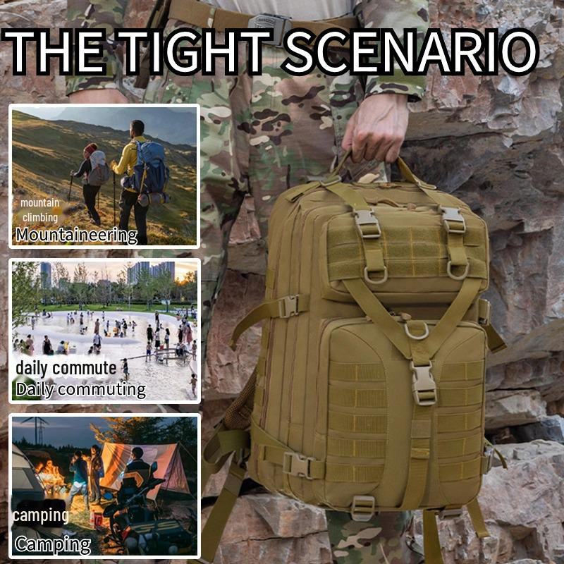 Neuer taktischer Tarn-3P-Outdoor-Rucksack - Multifunktional, Großes Fassungsvermögen für Bergsteigen, Wandern, Camping