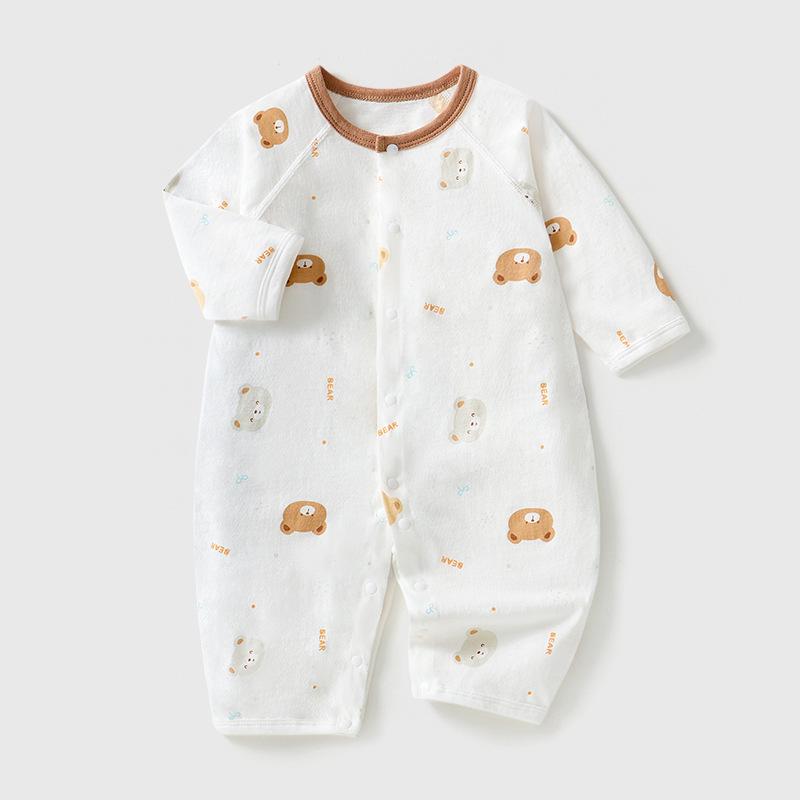 Summer Baby Romper - Long Sleeve, Thin Style, Pure Cotton, Seamless Class A Jumpsuit
