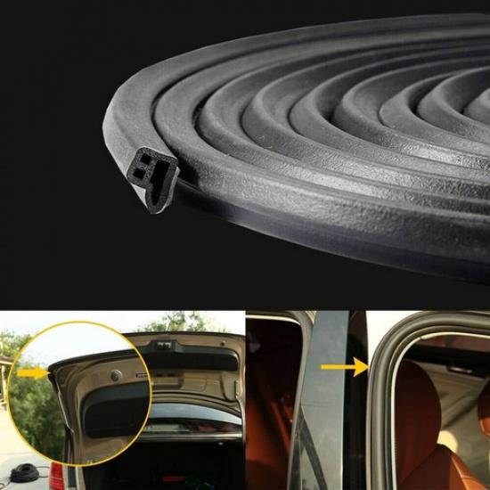 

10M L-Shape Rubber Car Door Seal Strip Hood Trunk Weatherstrip Moulding Trim EOA