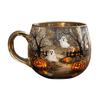 Halloween Mug Funny Tea Coffee Cup 400ml Hand-Painted Spooky Glass Cup for Hot Cold Drinks Christmas Party Gift Stocking Stuffer