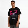 Kpop Demon Hunters Themed Print T-shirt Cool Dark Style Unisex Casual Loose Streetwear Top Pure cotton T-shirt