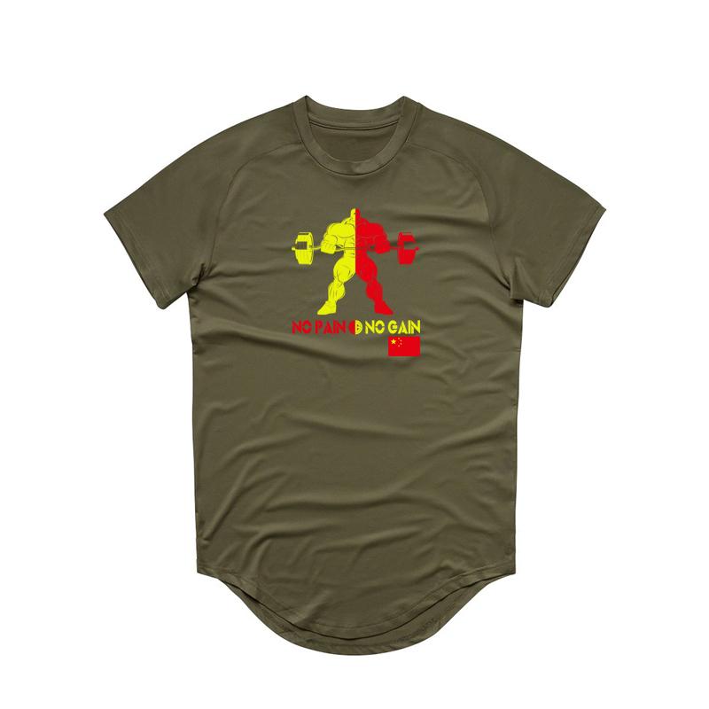 Muscleguys Tricou cu uscare rapidă Maraton în aer liber Mânecă scurtă Bărbați Poliester Fitness Sport Jumătate cu mânecă