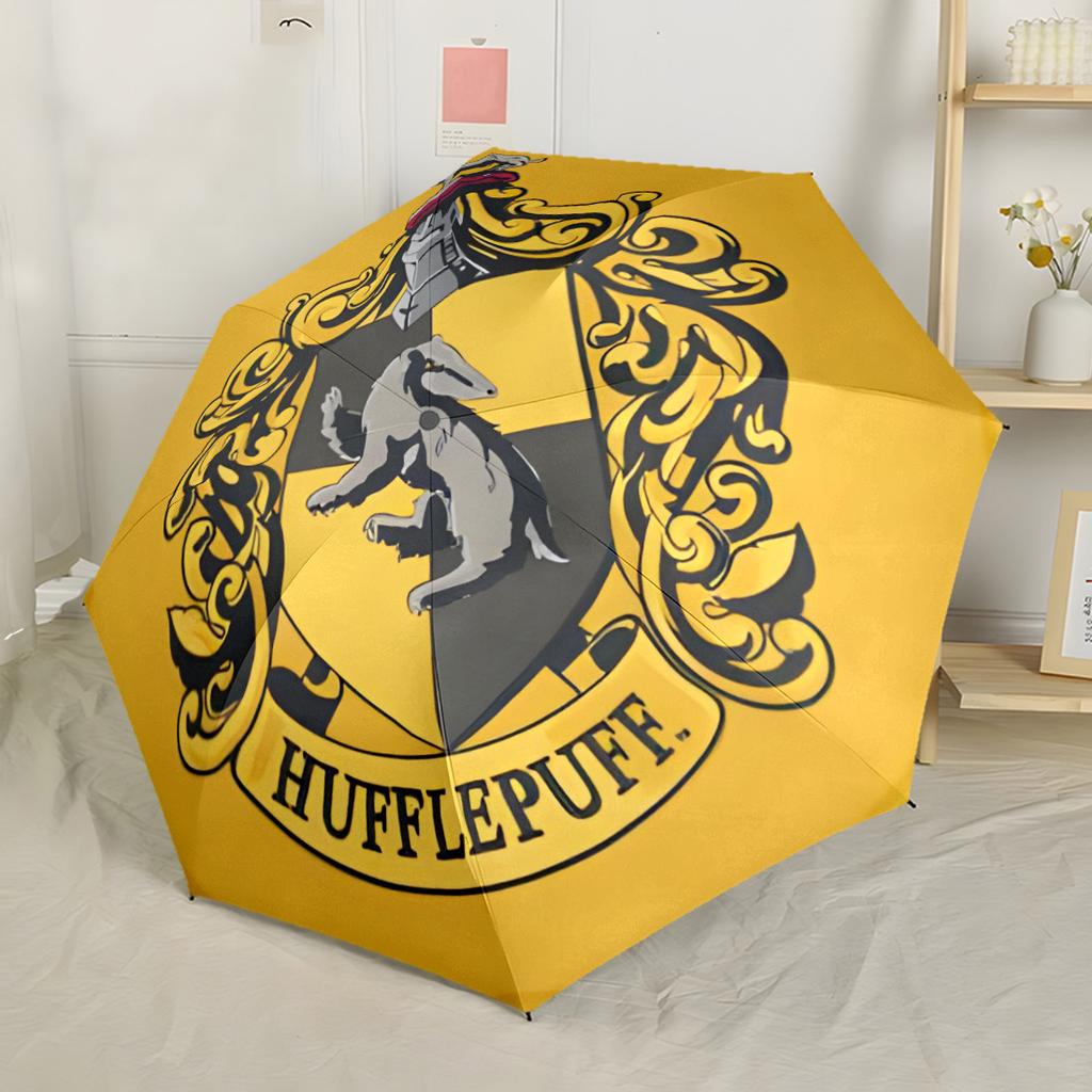 Gryffindor Pride And Loyalty Automatic Umbrella Sturdy 8-Rib Shaft Durable Plastic & Iron All-Season Umbrella for Travel Elegant Women's Umbrella
