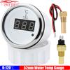 Red Light 0~120℃ Water Temp Meter+Sensor Digital Water Temperature Gauge with Alarm for Car Marine Yacht Boat 12V 24V Ized