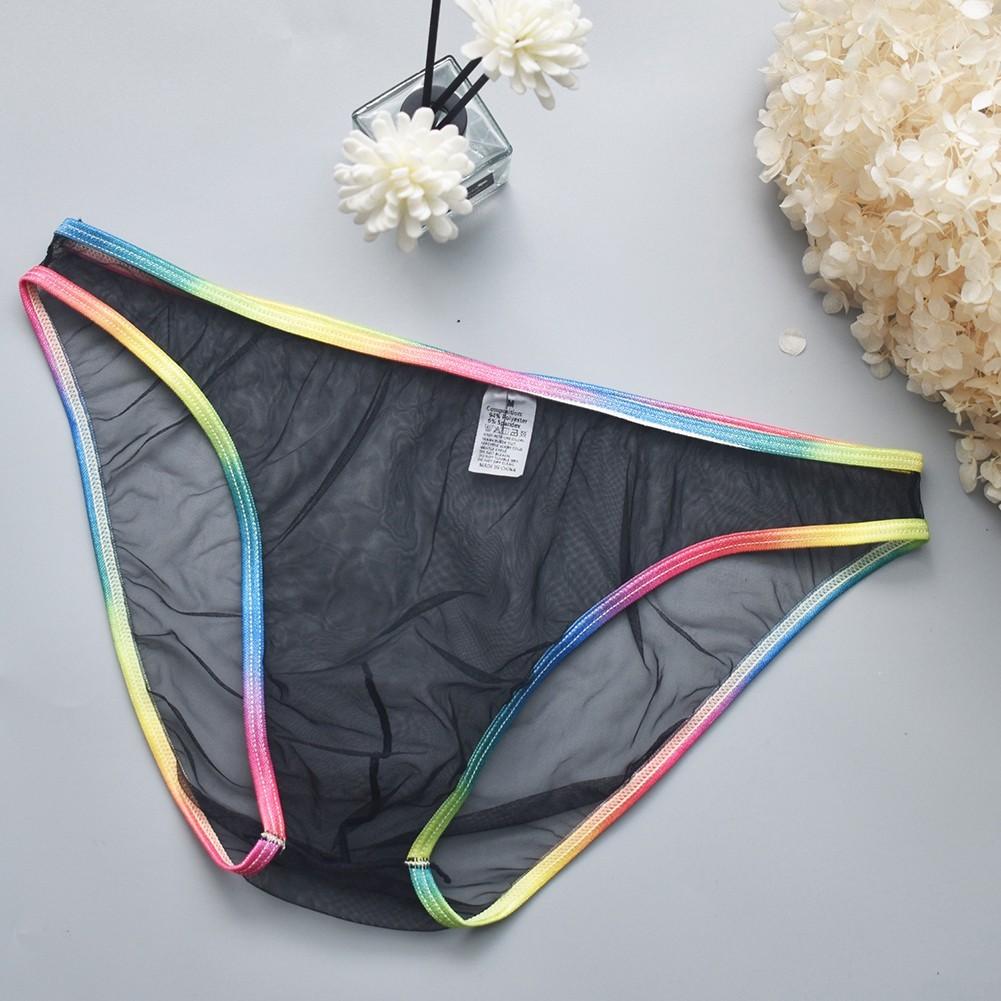 Mens Sexy Low Waist Briefs Mesh Underwear Low Waist Mens Sexy
