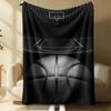 Basketball Court Art Flannel Blanket High Contrast Sports Throw Soft Cozy Bed Sofa Blanket Cool Sporty Gift Blanket Home Decor