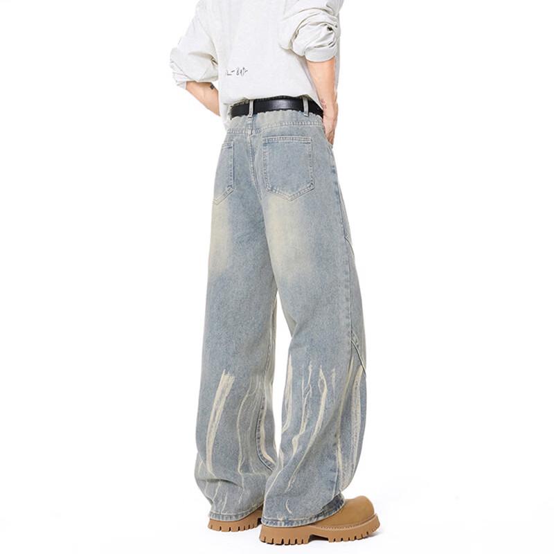 JEEP SPIRIT Men's Loose Straight-Leg Jeans