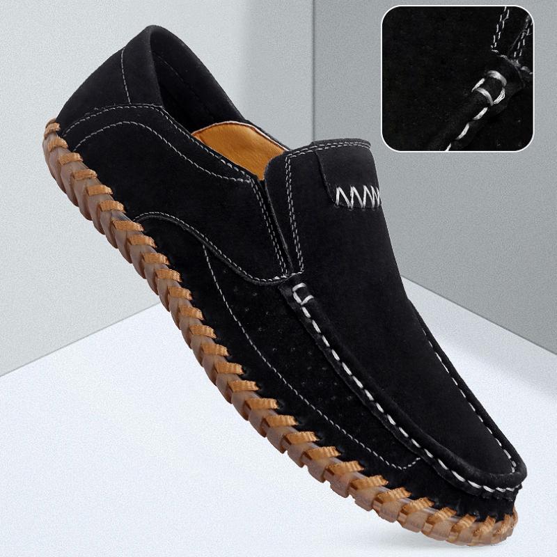 Men's Leather Casual Shoes Handmade Loafers Comfortable Men's Slip On Shoes Flat Moccasins Men's Sneakers