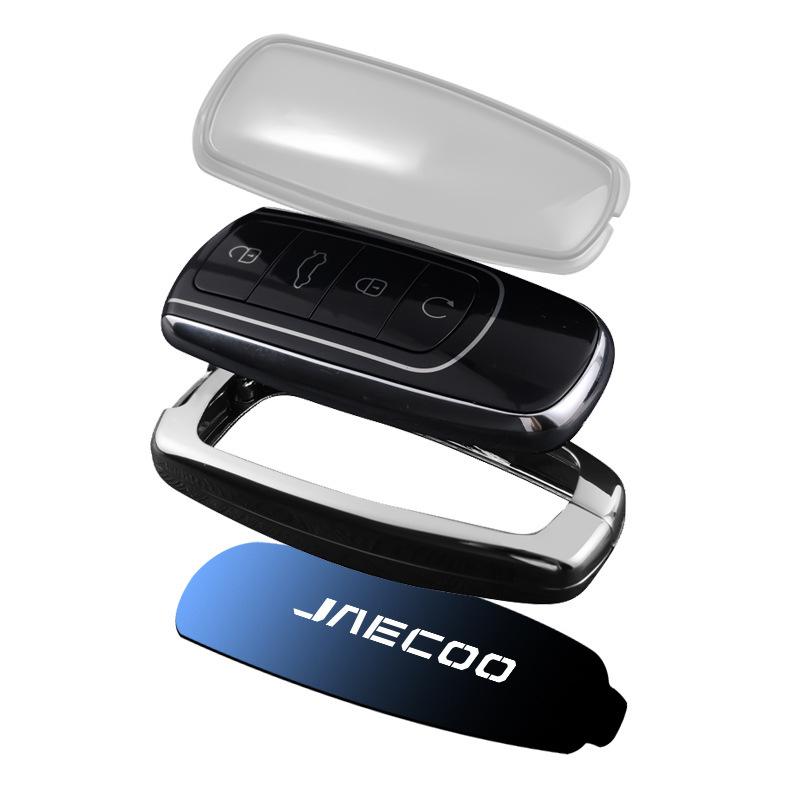 Zinc Alloy Car Smart Remote Key Case Cover Shell for JAECOO J7 J8 Chery Car Key Cover Ai Ruizhe TIGGo 8PRO OMODA 5 Accessories