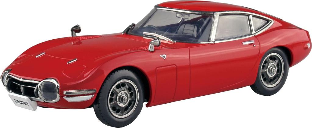 Aoshima Bunka Kyozai Rakupla Snap Kit Toyota 2000GT Solar Red Plastikový model 1/32 č. 06-SR Předbarvený (Automobil)