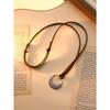 Retro Knot Round Pendant Necklace Ethnic-style Sweater Chain Necklace