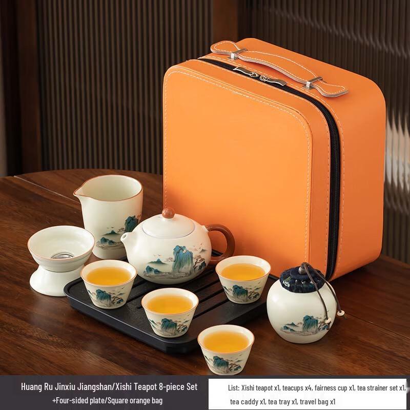 Ru Porcelain Xishi Teapot Chinese Tea Set