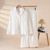 Damen-Doppellagen-Gaze-Baumwoll-Pyjama - Langarm, Vielseitig für Frühling/Sommer