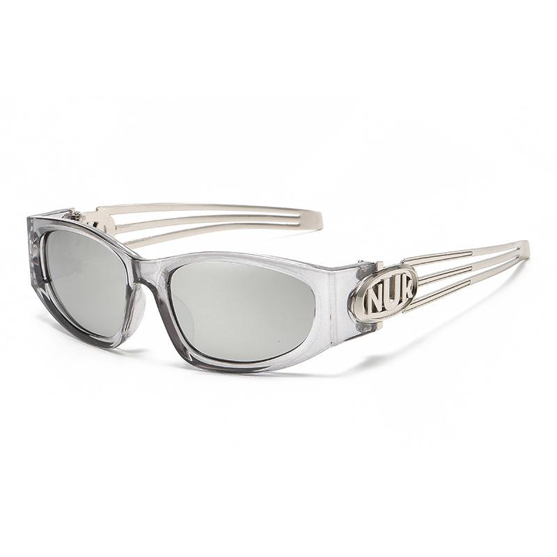 

04079 Sunglasses, Personalized Claw Hook Temple Letter Glasses, Hip Hop Sunglasses