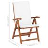 Garden Lounge Chairs 2 pcs. with Cushions Solid Teak Wood