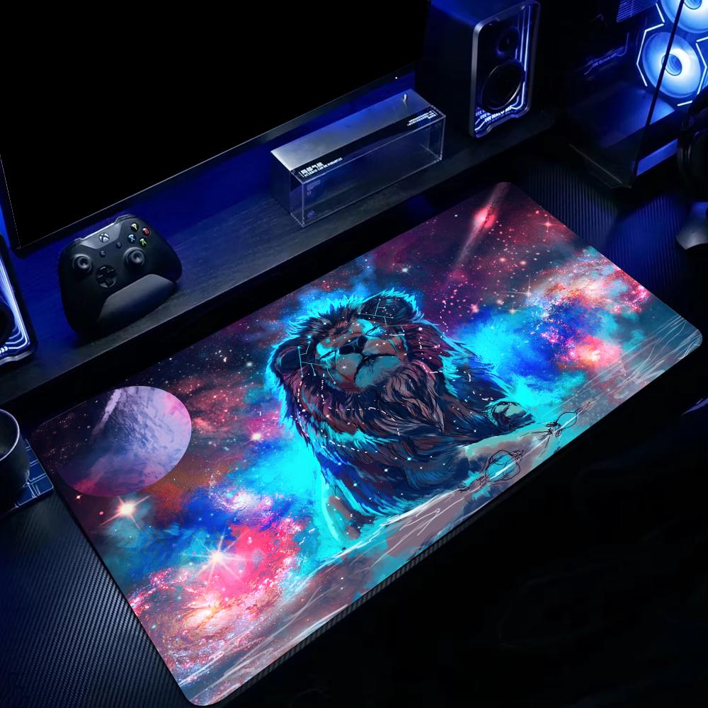 Fantasy Meteor and Animal King Design Large Mouse Pad Desk Mat NonSlip Stitched Edge Office Mat Gaming Pad Computer Mousepads