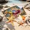 Custom Name Personalized Dragon Ball Print Beach Towel, for Trip Camping Beach Party Home Decor, Birthday Gift for Family & Friends