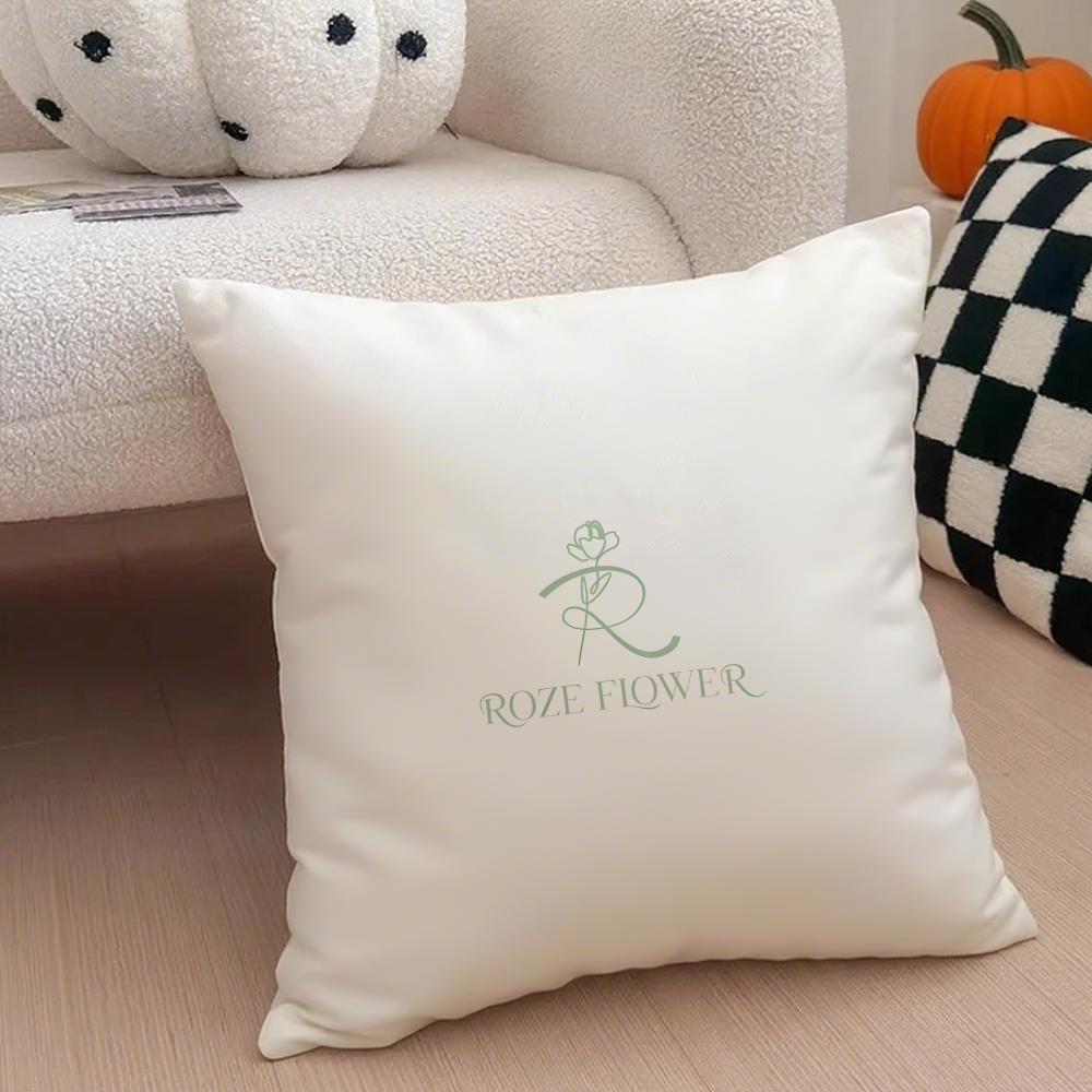 Casual Business Letter Printing Cushion Cover Throw Pillow Cover Hidden Button Durable Polyester Chair Cushion