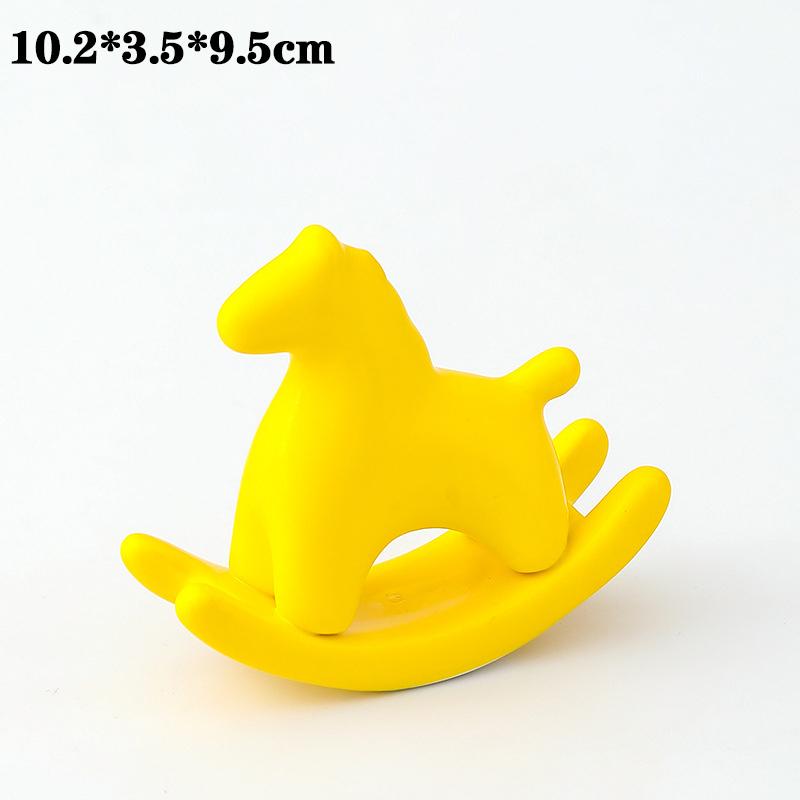 Ceramiczna Ozdoba Kucyka Koń na Biegunach Kolekcjonerski Stół do Herbaty/Biurko Urocza Na Rok Konia