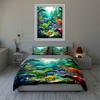 Colorful Dinosaur Forest Bedding Duvet Cover Sets Duvet Covers Pillowcases Gifts (1 * Duvet Cover 2 * Pillowcases, Without Duvet Insert)