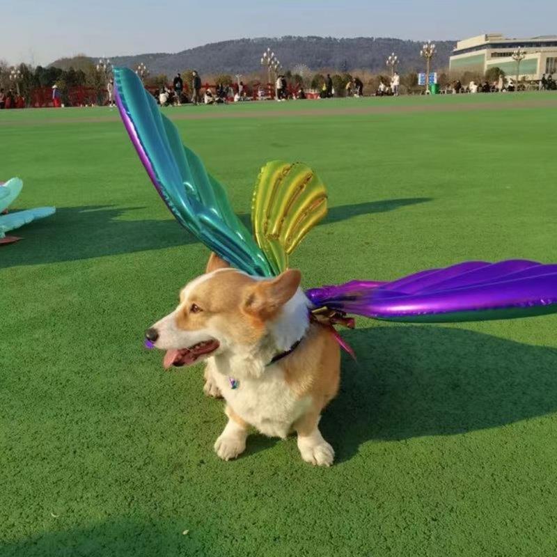 Fairy Butterfly Wing Fancy Balloon Costume for Dog Cat Cosplay Photo Props Halloween Cosplay Inflatable Balloon