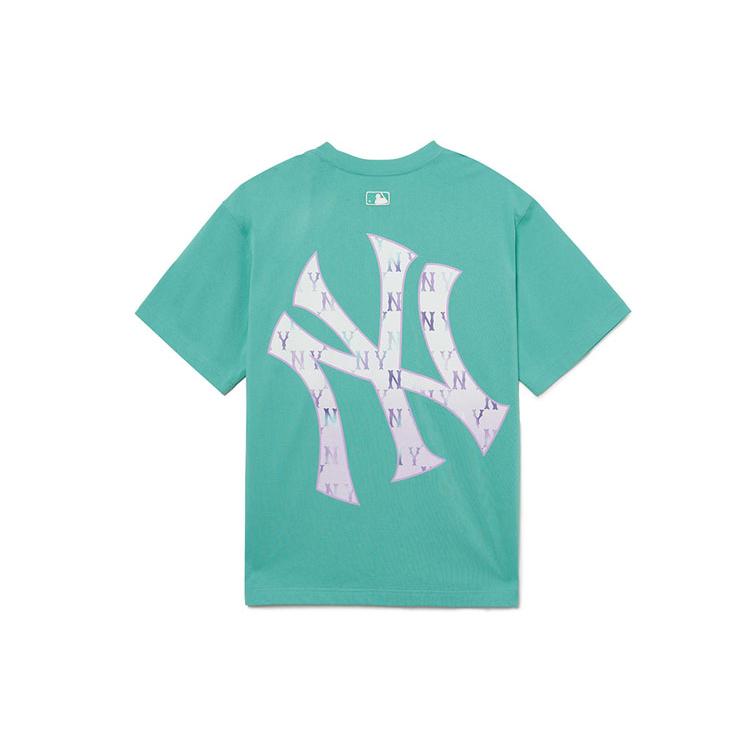 New MLB New York Yankees T Shirts Unisex Turquoise 3ATSM0633-50TQS