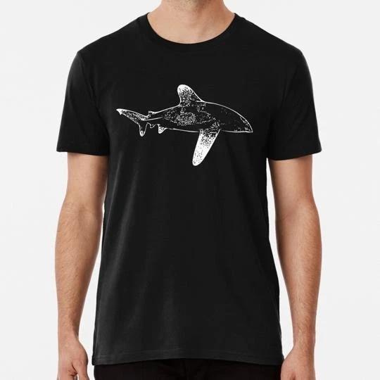 

Oceanic Whitetip Shark White Print Size S to 5XL Made in the USA T shirt 4XL