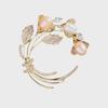 Korean Fashion Freshwater Pearl Wreath Brooch - Elegant Plant-Themed Corsage for Women