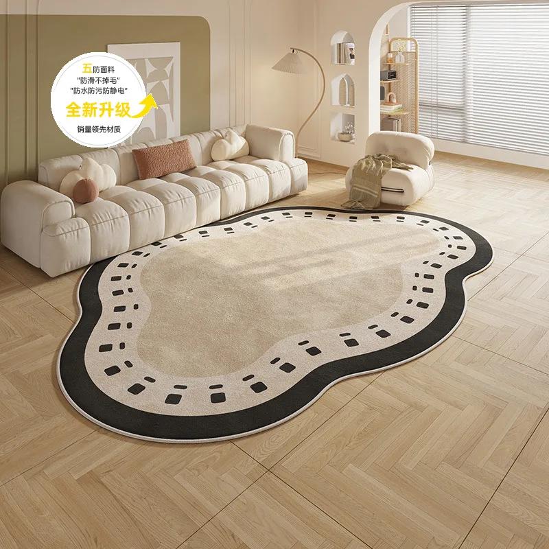 Modern Minimalist Style Living Room Decoration Carpet Fluffy Soft Bedroom Decor Plush Rug Irregular Thick Rug Home Lounge Mat