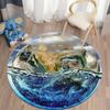 Round Galaxy Space Rug Kids Room Play Area Rug Soft Kids Bedroom Game Mat Cozy Home Rug