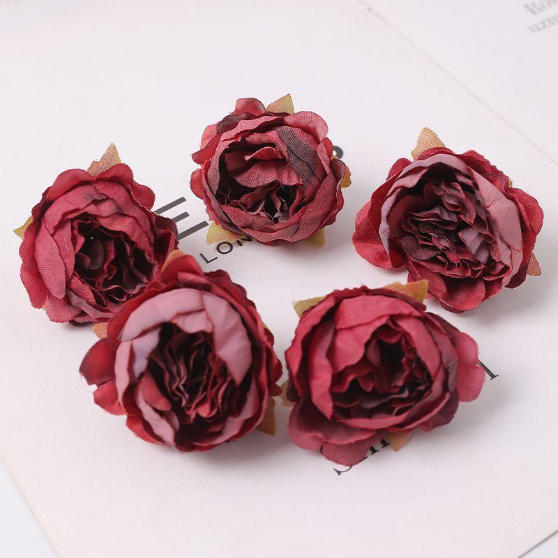 3/5/10Pcs High Quality Silk Artificial Rose Flower Head Artificial Flower Home Room Wedding Decoration DIY Garland Craft Flower