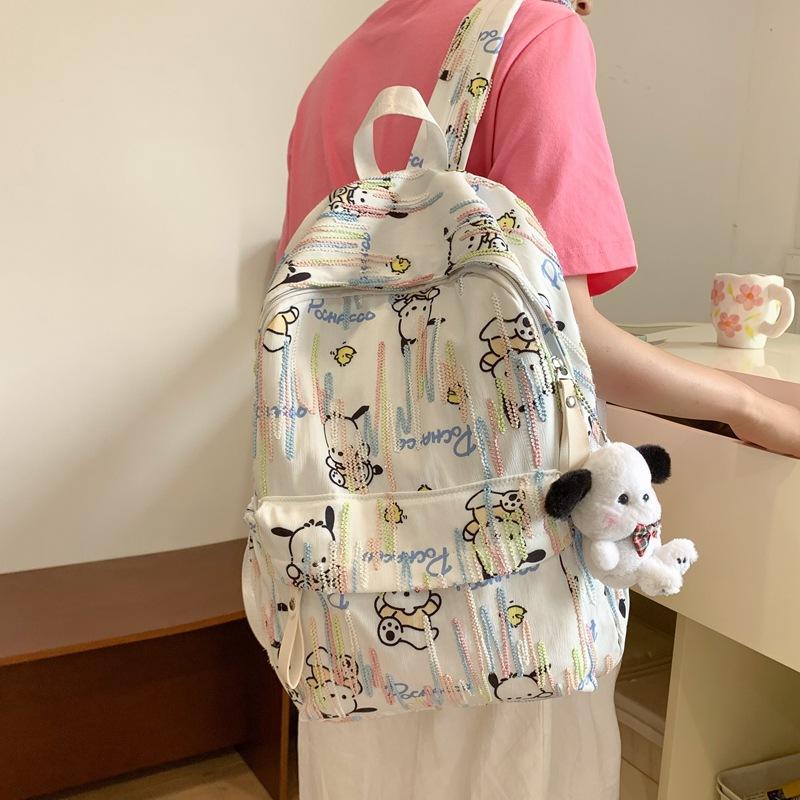 School Bag Women's Bag Cute Cartoon Junior High School High School College Student Trend Fashion Foreign Casual Backpack