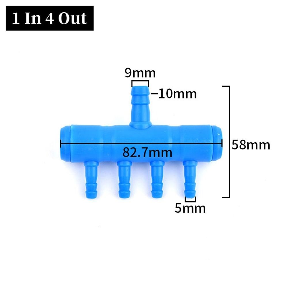 10Pcs Plastic Aquarium Air Splitter 4/5/8mm Oxygen Gas Diverter  for Fish Tank Air Pump Oxygenation