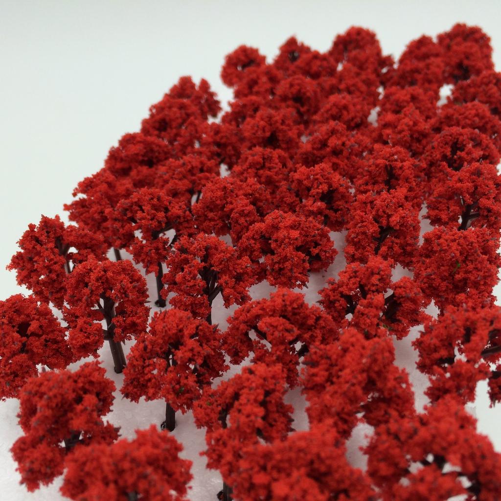 DauStage Forest for N Gauge and Architectural Available In 50 or 100 Colors 100 Trees, 3cm, Dioramas, Railways, Models, (18, Red, Pieces)