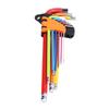 9Pcs Hex Wrench Key Set Multi Colour Chrome Vanadium Steel Ball End Long Arm Tools 1.5?10mm