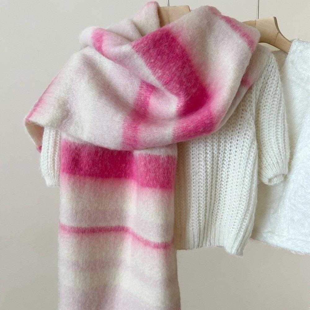 Warm Long Tassel Scarves Mohair Neck Warmer New Shawl Wrap Autumn and Winter