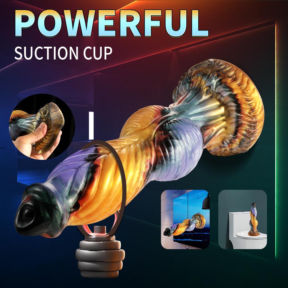 10.2inch Telescopic Dildo 3IN1 Monster Thick Dildos 7 Vibration 7 Thrusting Suction Cup Dildo Anal Sex Toys for Women Men Couple