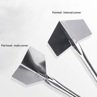 1Pcs Caulk Removal Tool Outdoor Corner Trowel Stainless Steel Metal Handle Wall Plaster Scraper Filling Squeegee