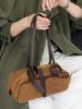 Matte Suede Retro Leather Tote Bag - Women's Large Capacity Shoulder Bag