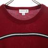 LACOSTE wool Long sleeve sweater M Bordeaux series knit Men's Used
