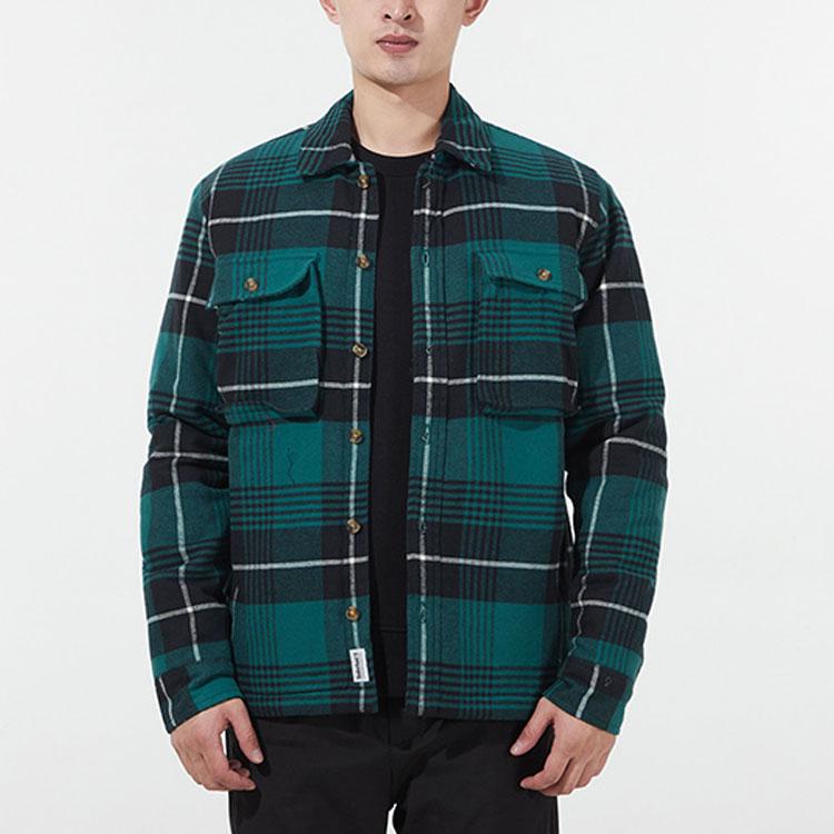 Timberland Plaid Warm Flannel Shirt Jacket Men Jackets Green A44CC-V40