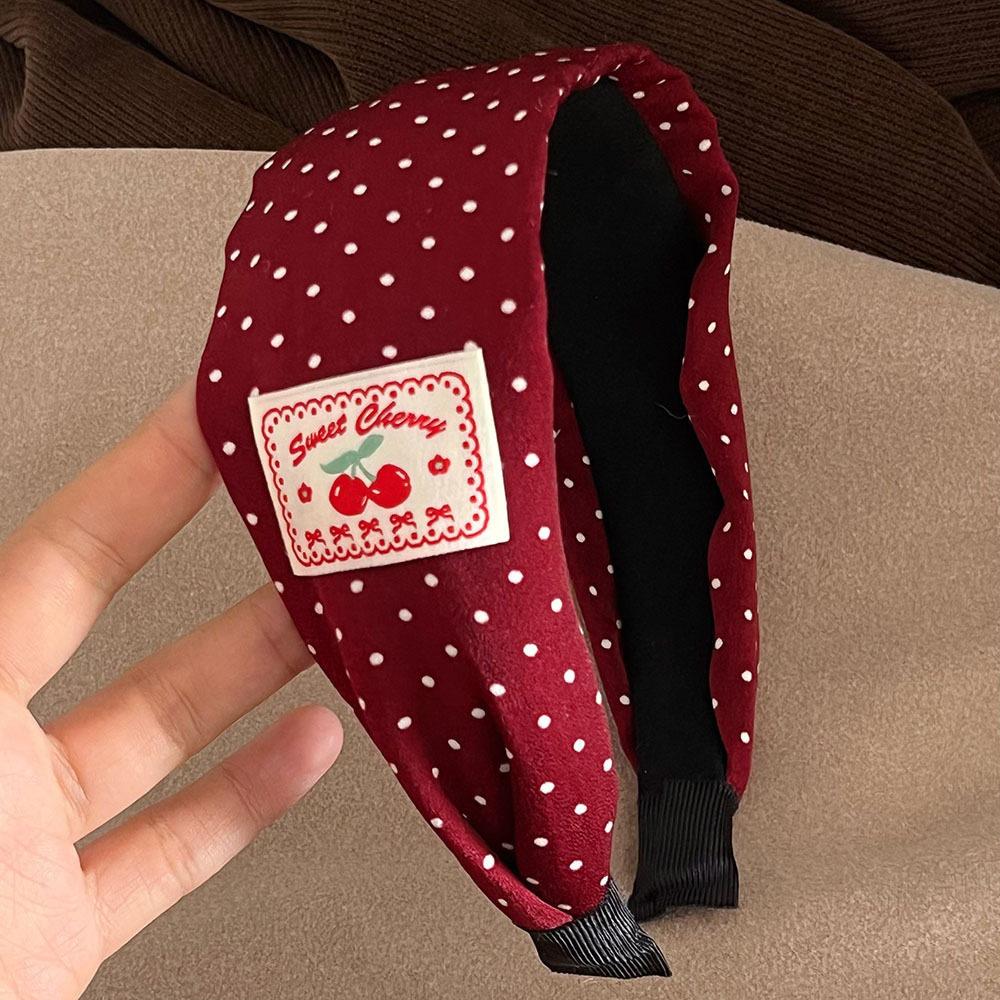 Red Plaid & Polka Dot Hair Accessories Set Festive Aesthetic Style for Women Holiday Party Gift