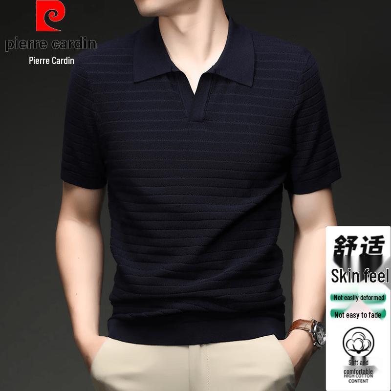 Pierre Cardin Men s Knitted Cool-Feel Polo T-Shirt L